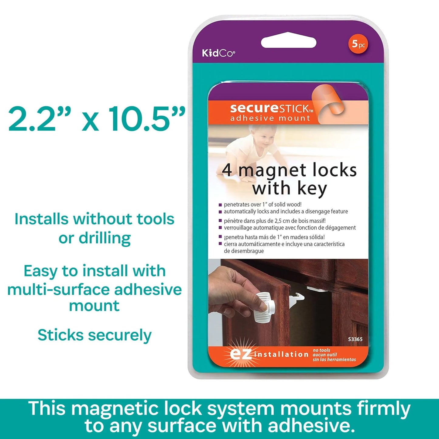 Magnet Lock Set – 4/pkg + Key