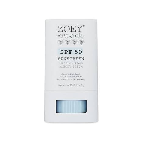 Zoey Naturals SPF 50 Mineral Sunscreen Stick for Babies & Kids