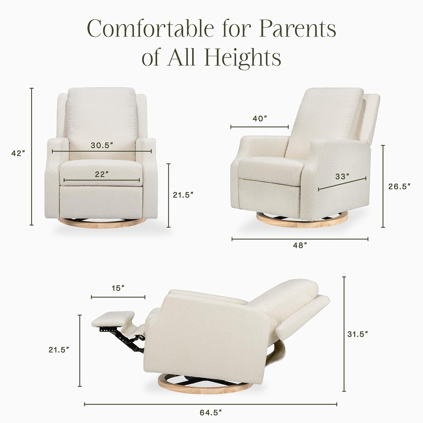 Namesake Crewe Glider Recliner Nursery Chair