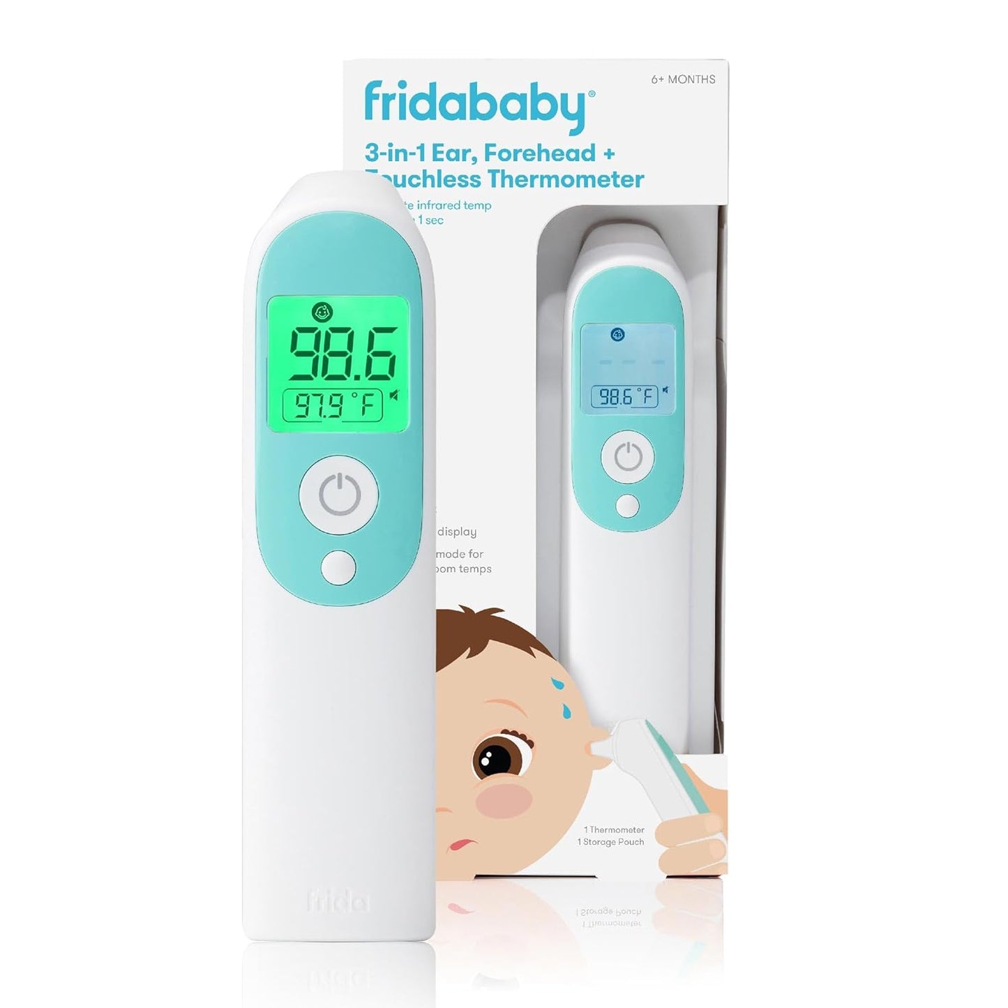 Fridababy Ear, Forehead Touchless 3 in 1 infrared Thermometer