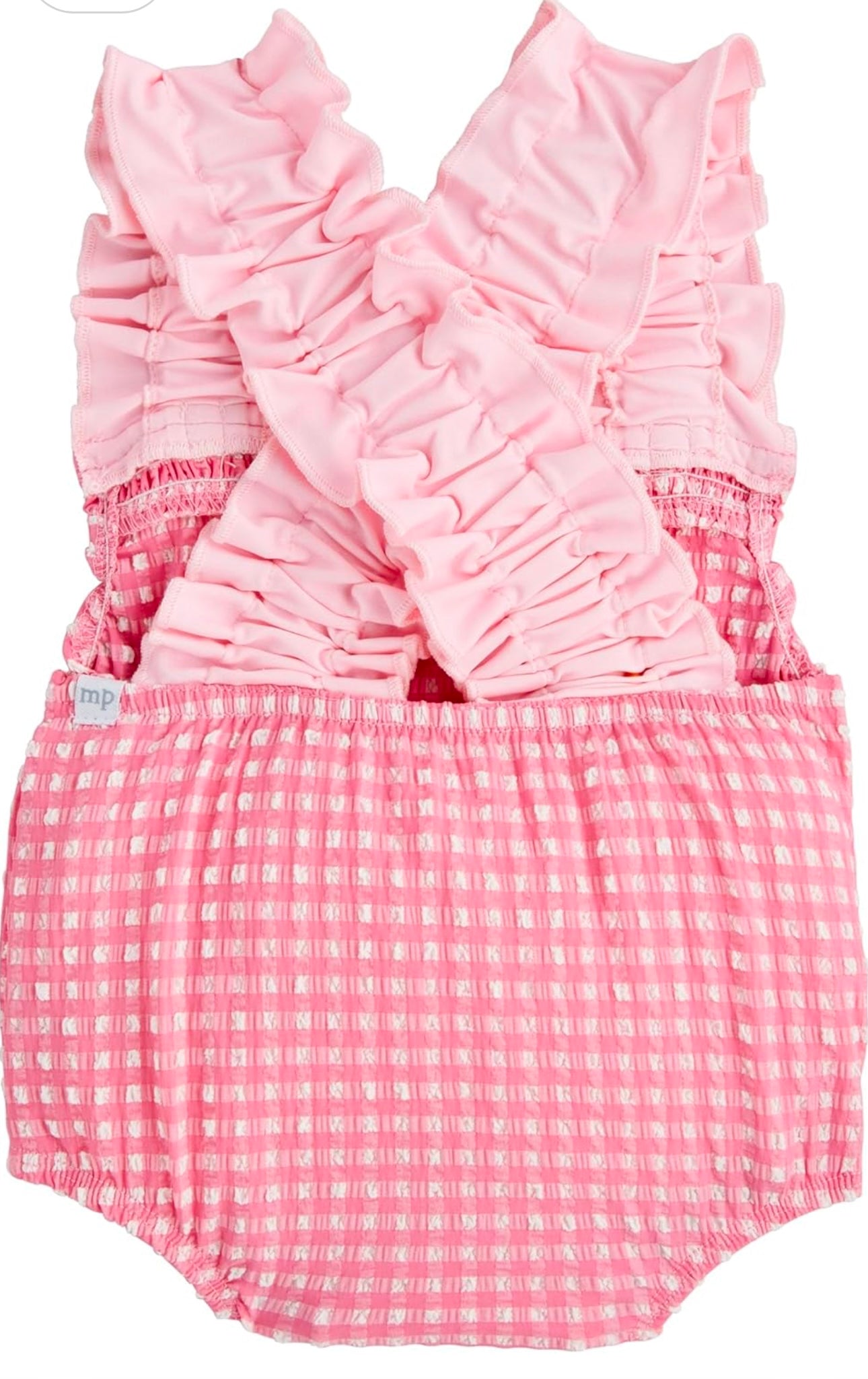 Mud Pie Baby Girl's Children's Pink Crinkle Check 1Pc