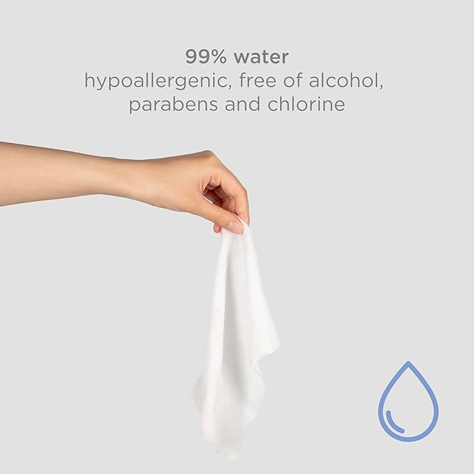Ubbi Fragrance-Free Baby Wipes, 99% Water Based, Plant Based Wipes