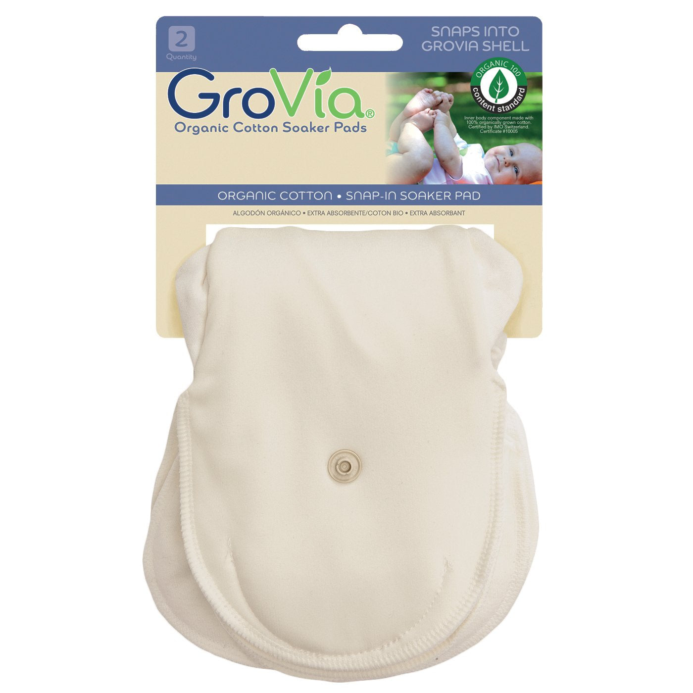 GroVia 100% Certified Organic Cotton Reusable Soaker Pad