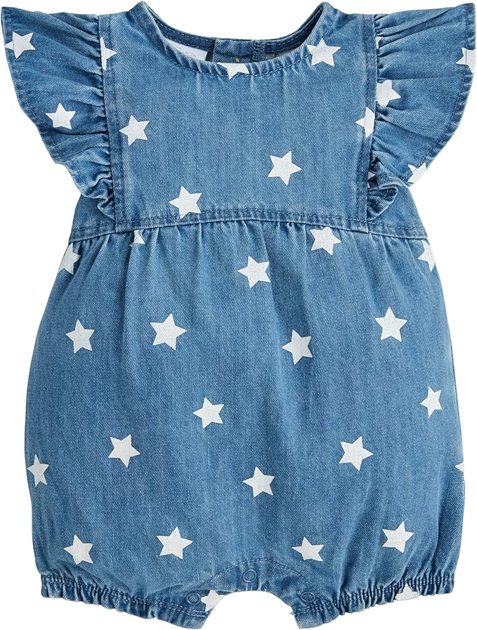 Denim Star Romper
