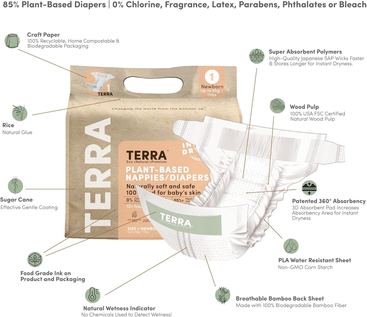 Terra Diapers: 85% Plant-Based Diapers