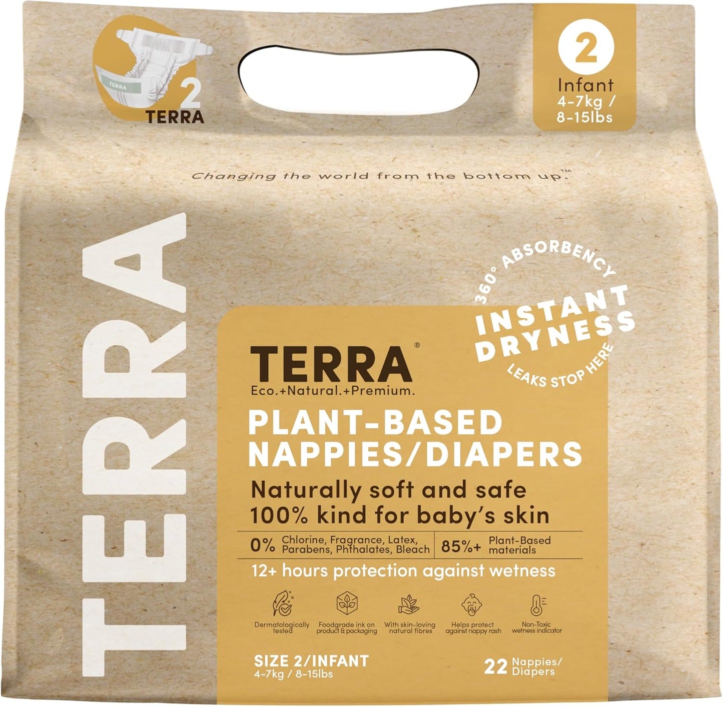 Terra Diapers: 85% Plant-Based Diapers