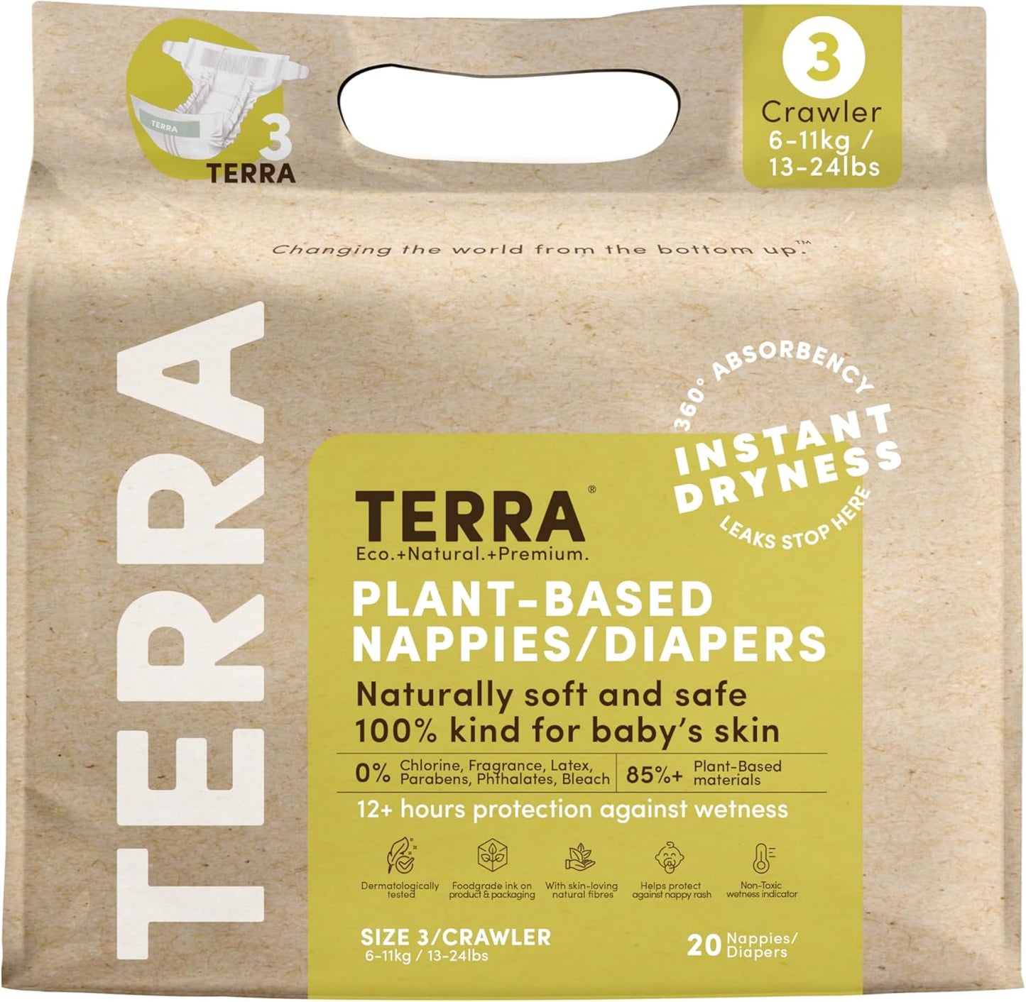 Terra Diapers: 85% Plant-Based Diapers