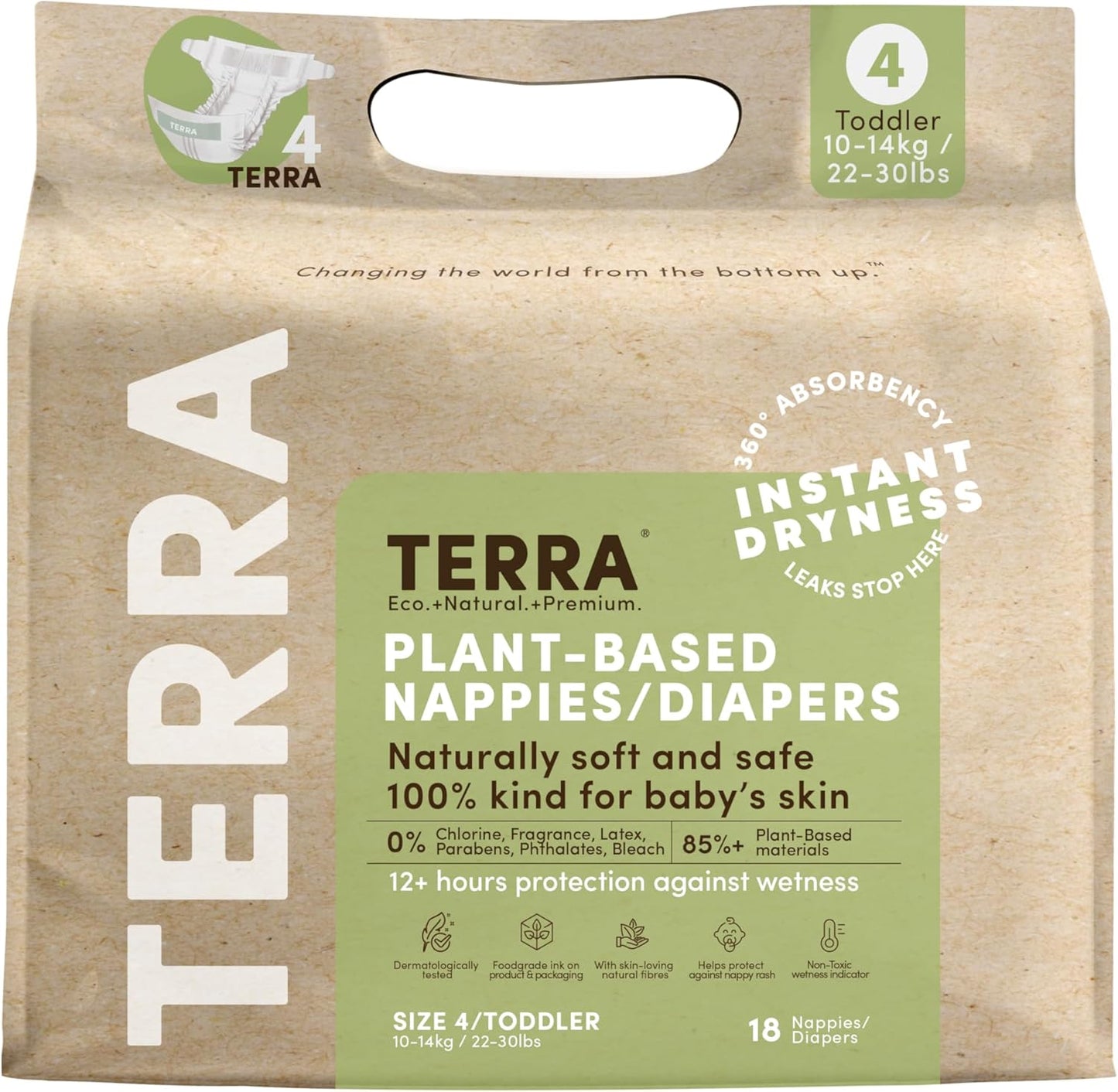 Terra Diapers: 85% Plant-Based Diapers