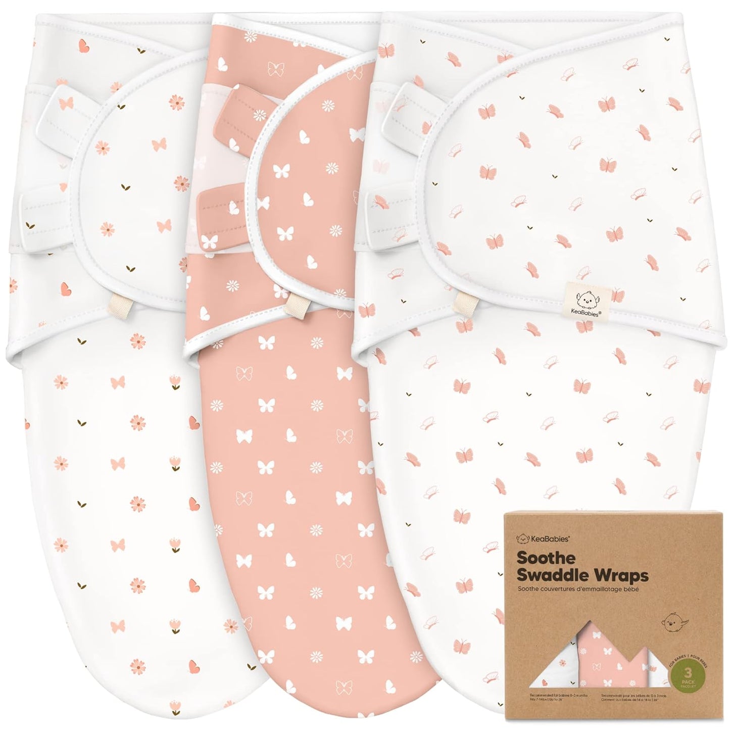 3-Pack Organic Baby Swaddle Sleep Sacks