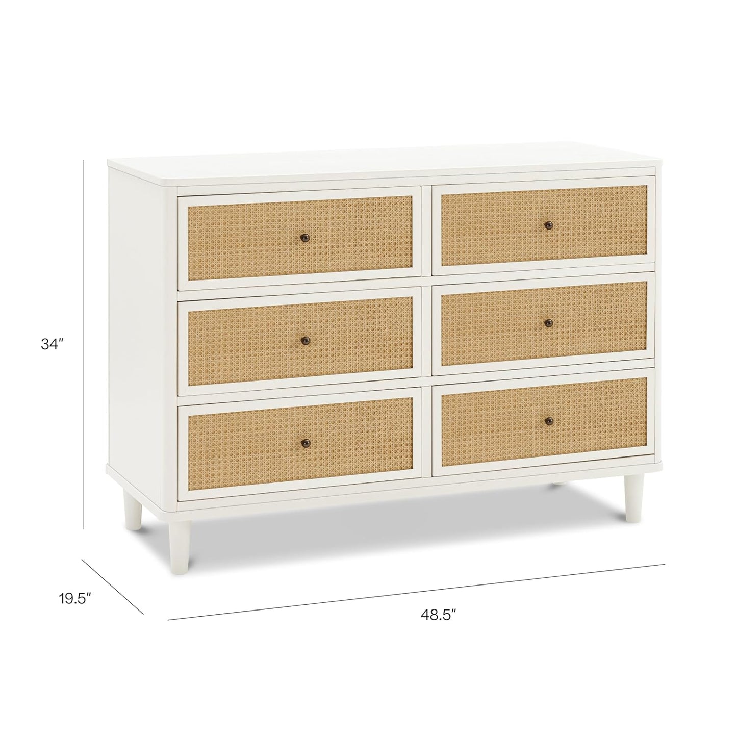 Namesake Marin with Cane 6 Drawer Dresser