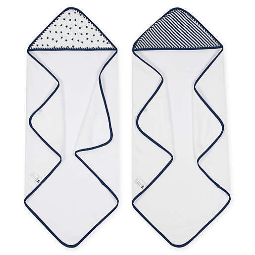 Pom Pom Hooded Towel 2pk