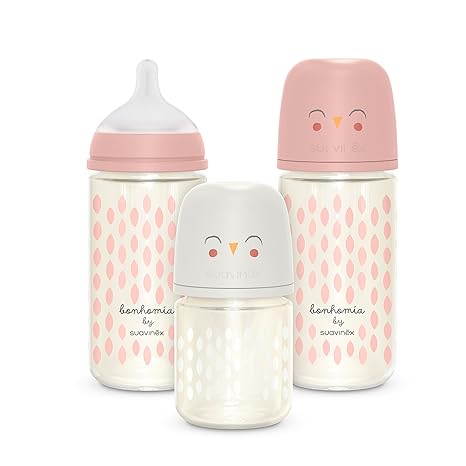 Suavinex Bonhomia Glass Baby Bottle