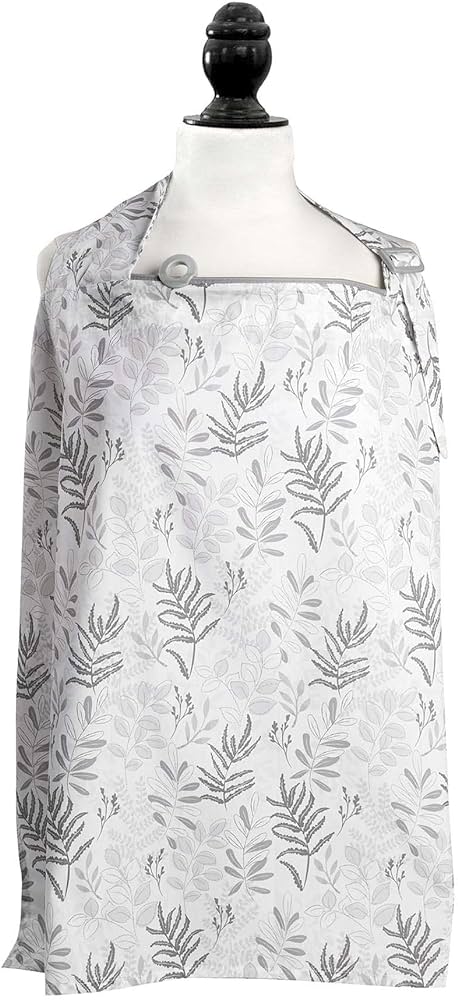 Boppy Nursing Cover Gray Ferns