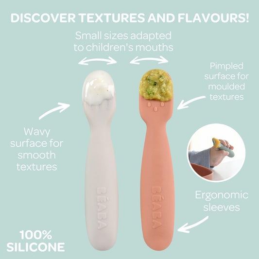 BEABA Set of 2 Silicone Pre-Spoons