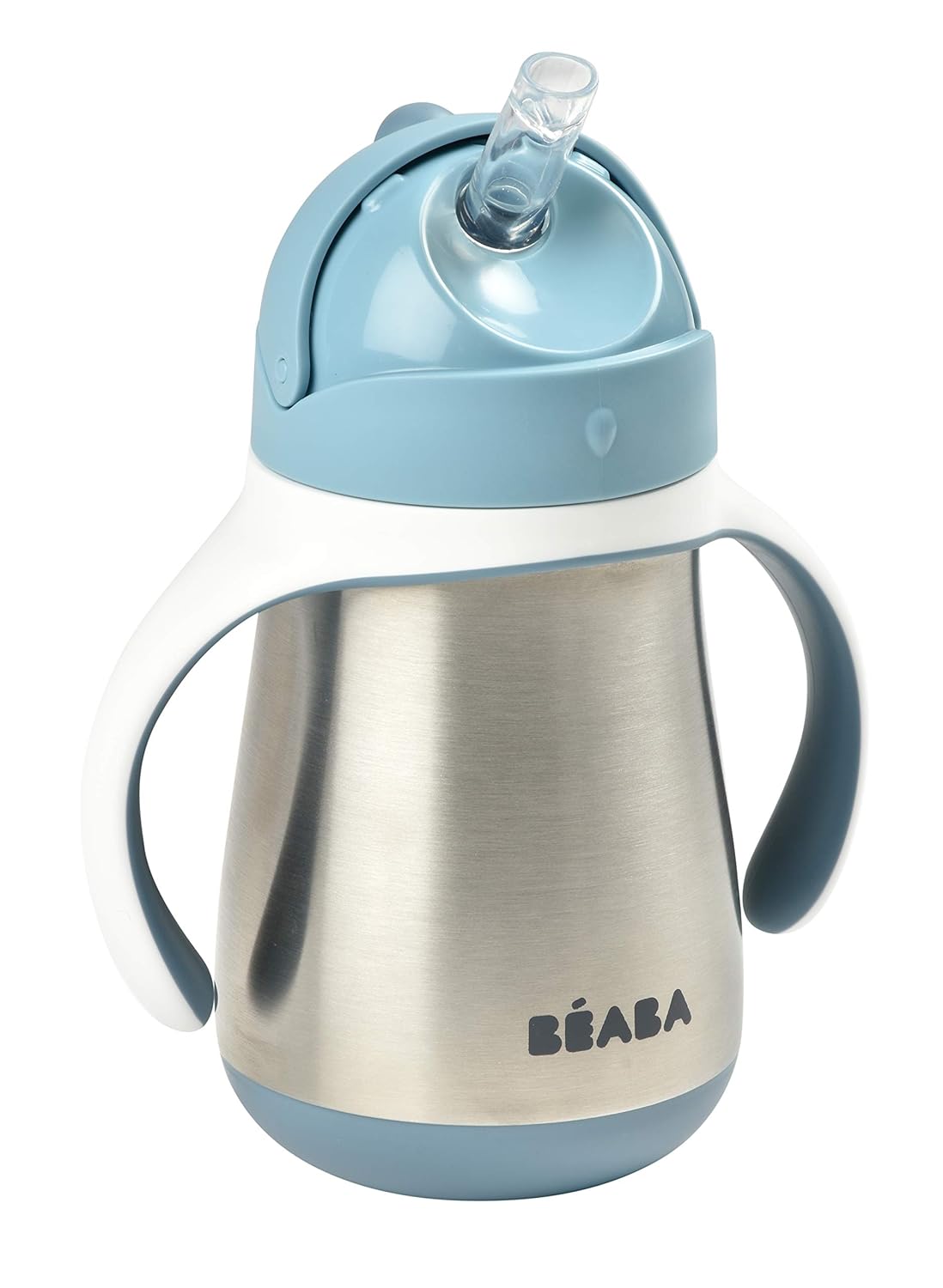 Beaba Stainless Steel Straw Sippy Cup, Insulated Toddler Cups