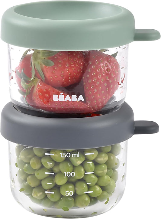 Beaba 2 Pack Glass Baby Food Jars