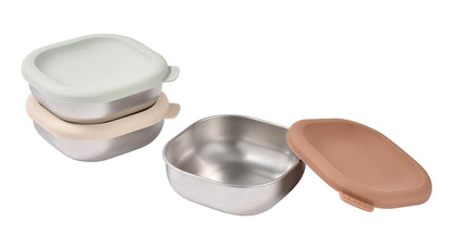 BEABA Microwave Safe Stainless Steel Baby Bowls