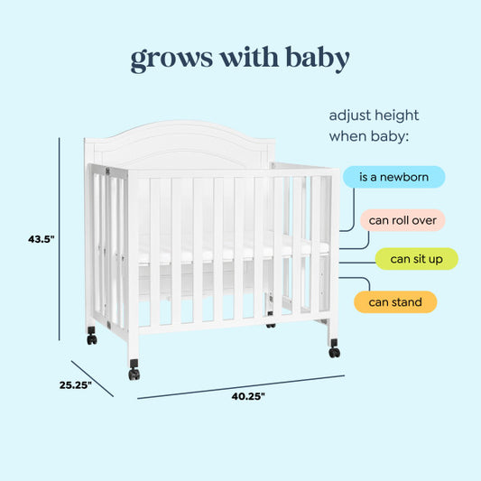 Davinci Charlie Folding Portable 3-in-1 Mini Crib