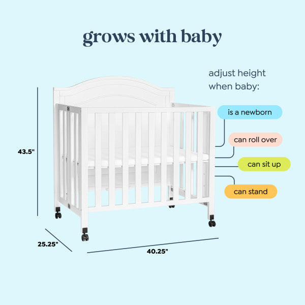 Davinci Charlie Folding Portable 3-in-1 Mini Crib