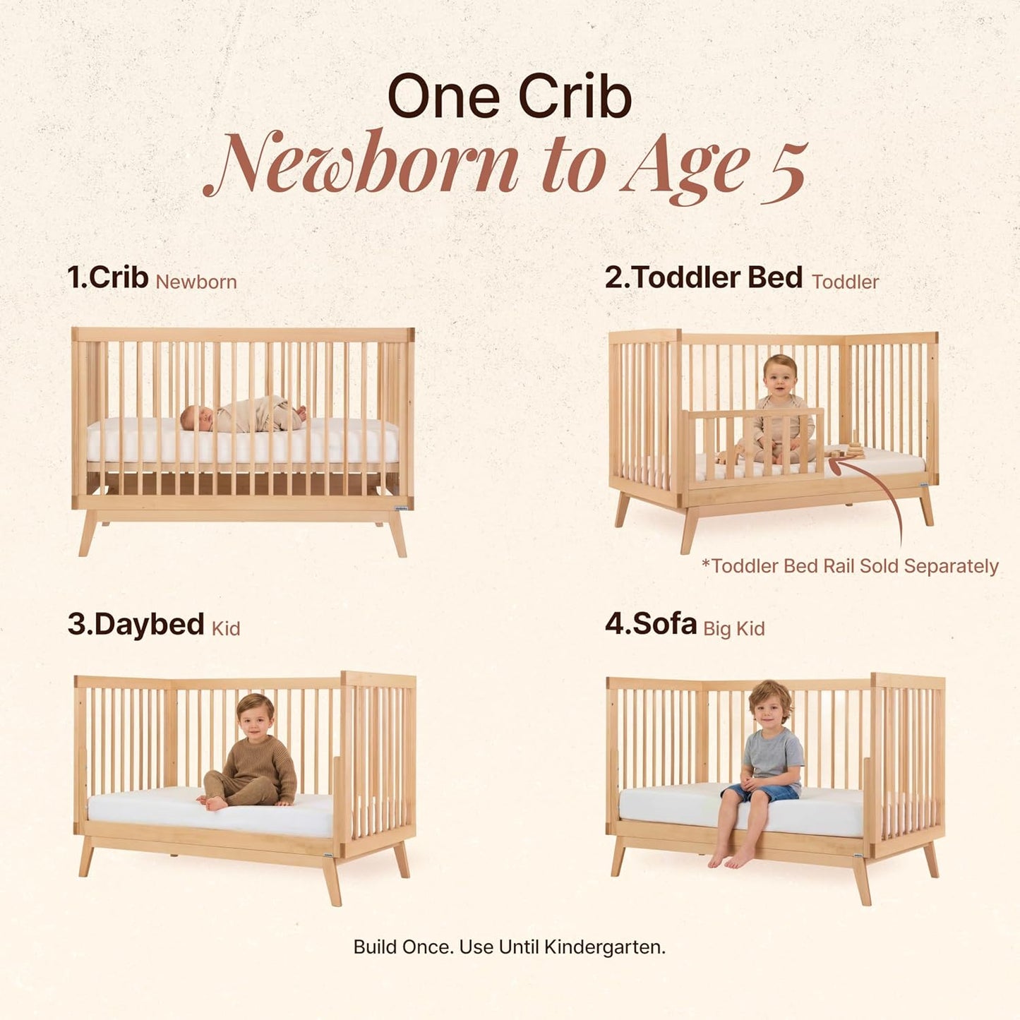 Dadada Baby Soho 3-in-1 Convertible Crib