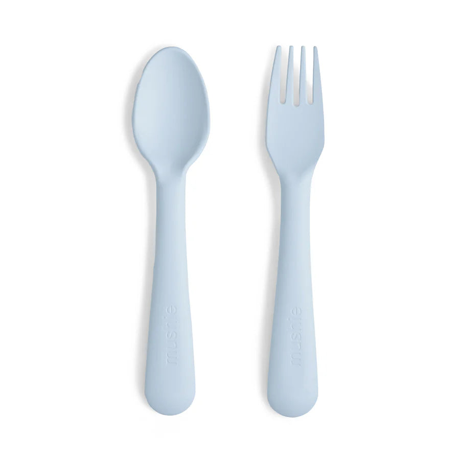 Mushie Dinnerware Fork+Spoon