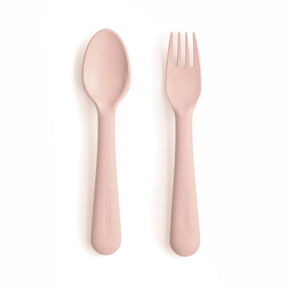 Mushie Dinnerware Fork+Spoon