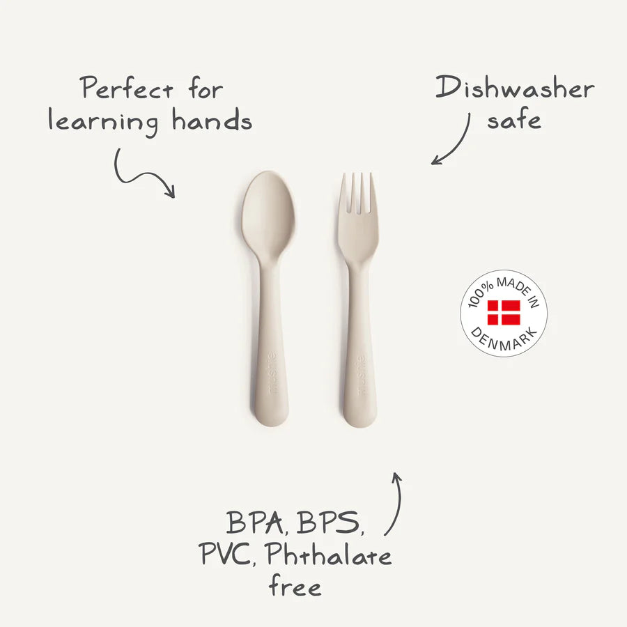 Mushie Dinnerware Fork+Spoon
