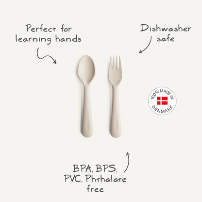 Mushie Dinnerware Fork+Spoon