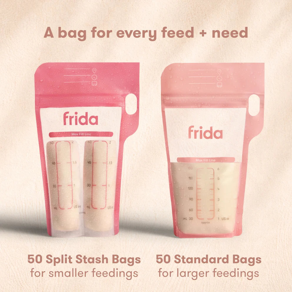 Frida Breastmilk Storage Bags, 100ct Variety Pack