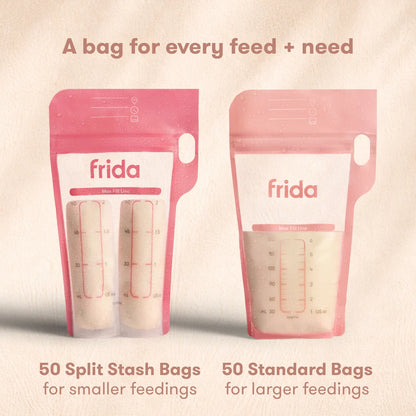 Frida Breastmilk Storage Bags, 100ct Variety Pack