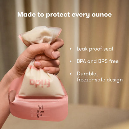 Frida Breastmilk Storage Bags, 100ct Variety Pack