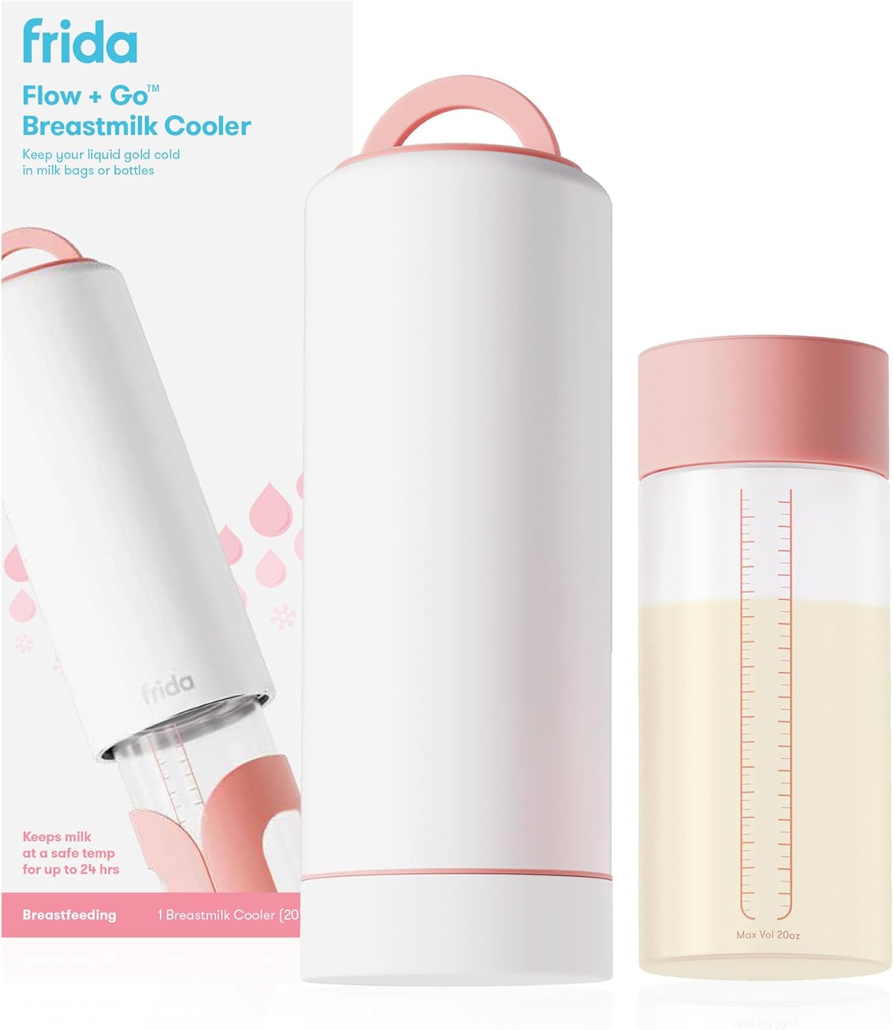 Frida Mom Flow + Go Breastmilk Cooler Bottle
