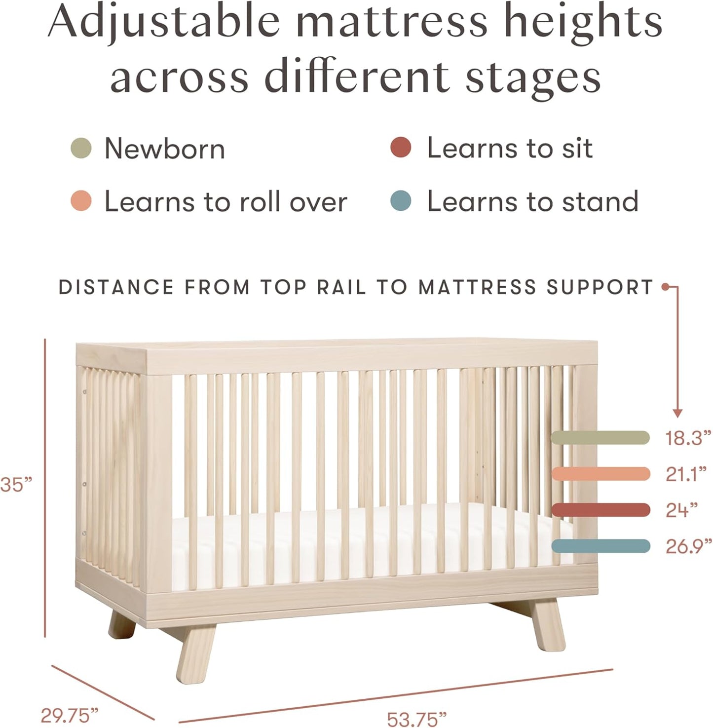 Babyletto Hudson 3-in-1 Convertible Baby Crib