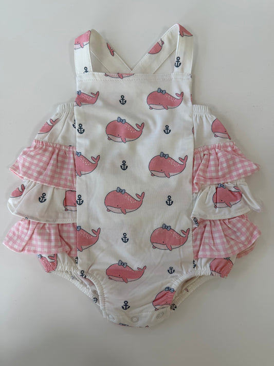 Whale Ruffle Sunsuit