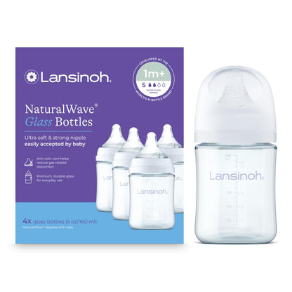 Lansinoh Anti-Colic Glass Baby Bottles