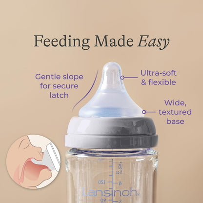 Lansinoh Anti-Colic Glass Baby Bottles