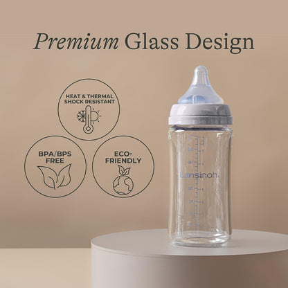 Lansinoh Anti-Colic Glass Baby Bottles