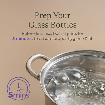 Lansinoh Anti-Colic Glass Baby Bottles