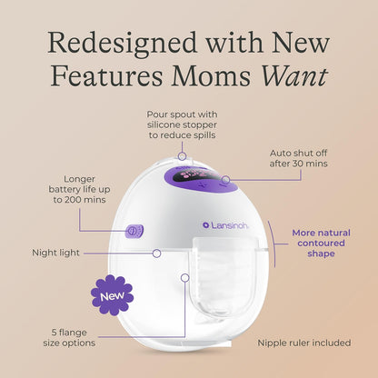 Lansinoh Discreet Duo Flow Wearable Breast Pump