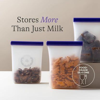 Lansinoh Silicone Breastmilk Storage Bags, 8 Ounce, 5 Count