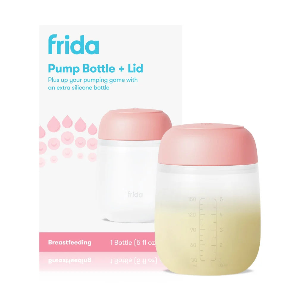 Frida 2-in-1 Manual Breast Pump Silicone Bottle + Replacement Lid