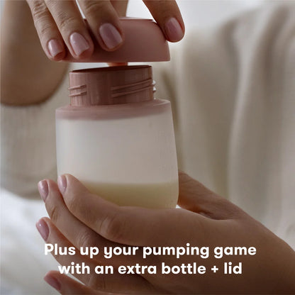 Frida 2-in-1 Manual Breast Pump Silicone Bottle + Replacement Lid