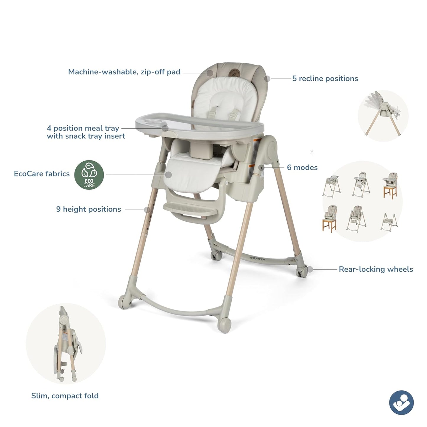 Maxi-Cosi® 6-in-1 Minla Adjustable High Chair