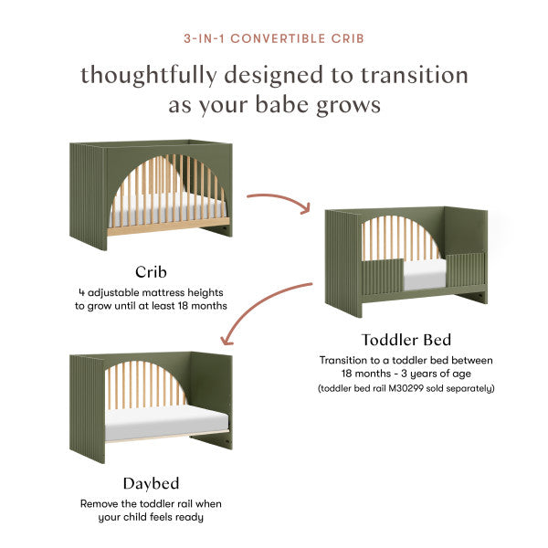 Babyletto Moab 3-in-1 Convertible Crib