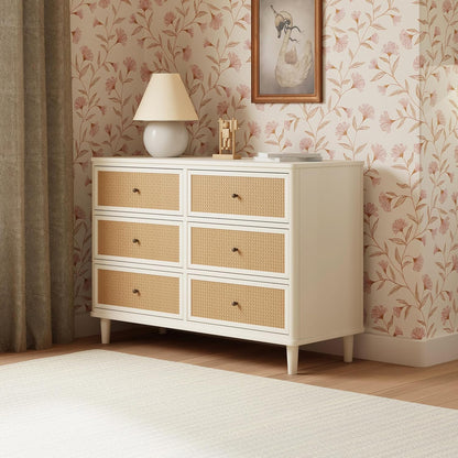 Namesake Marin with Cane 6 Drawer Dresser