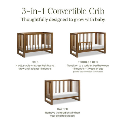 Namesake Nantucket 3-in-1 Convertible Crib w/ Toddler Bed Conversion Kit