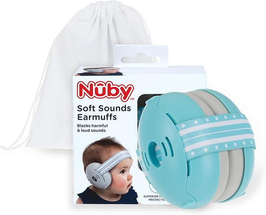 Nuby Soft Sounds Noise-Canceling Earmuffs with Travel Case