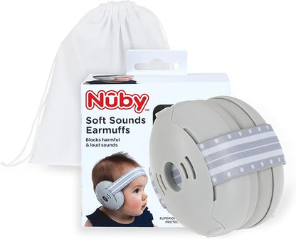 Nuby Soft Sounds Noise-Canceling Earmuffs with Travel Case