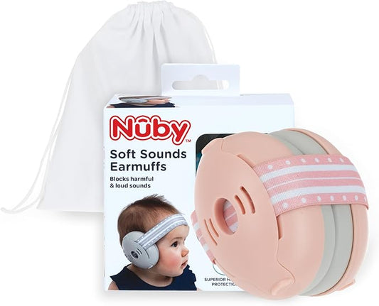 Nuby Soft Sounds Noise-Canceling Earmuffs with Travel Case