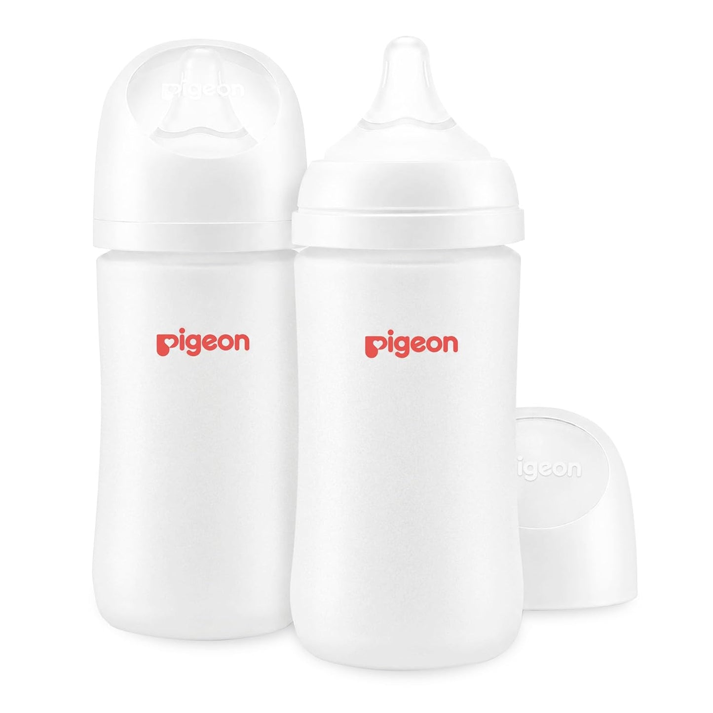 Pigeon Silicone Coating (Glass Inside/Silicone Outside) Baby Bottle, Wide Neck